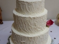 Rustic buttercream wedding cake