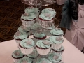 blue and silver cupcakes