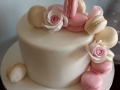 Classic Macarons and Roses Cake