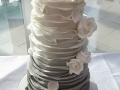 Ruffle ombre wedding cake