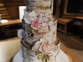 white birch wedding cake