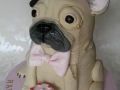 Pug in a top hat cake