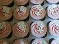 Sugar pink cupcakes with top Roses