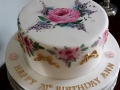 Painted floral cake